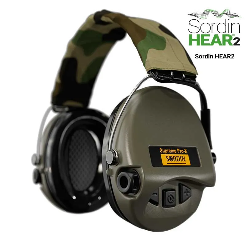 Słuchawki aktywne Sordin Supreme PRO X - Opaska camo, wkładki piankowe